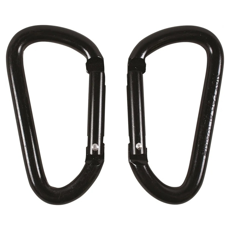 Karabiner 6mm Twinpack - Black