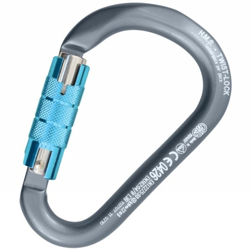 KONG HMS ALU AUTO BLOCK CARABINER-GREY