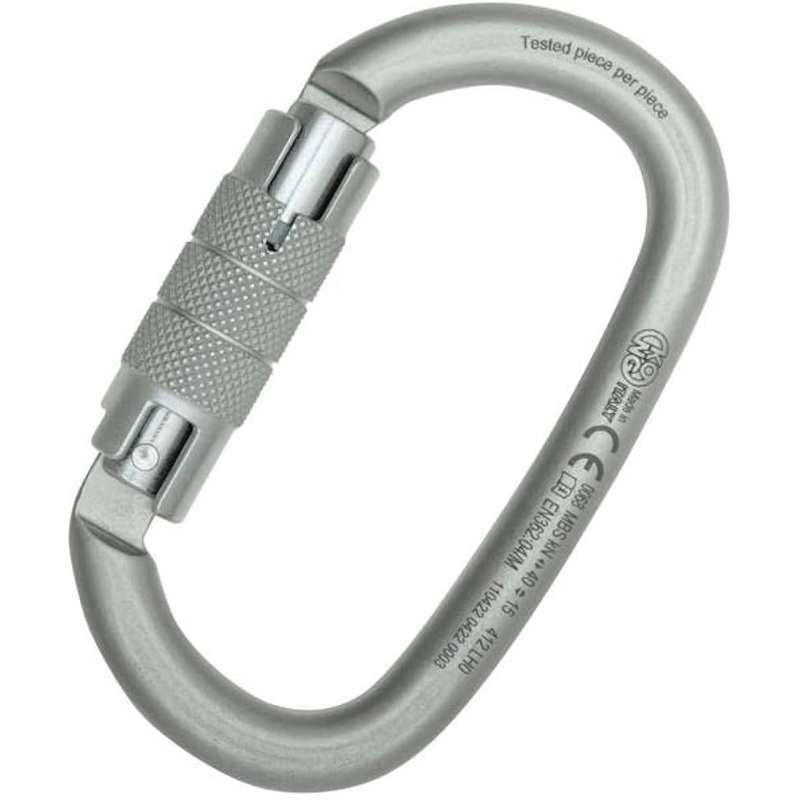 KONG OVALONE TWIST LOCK CARABINER-LUNAR WHITE
