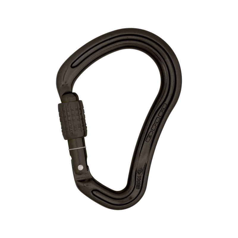 30kN Black Boa HMS Screwgate Carabiner