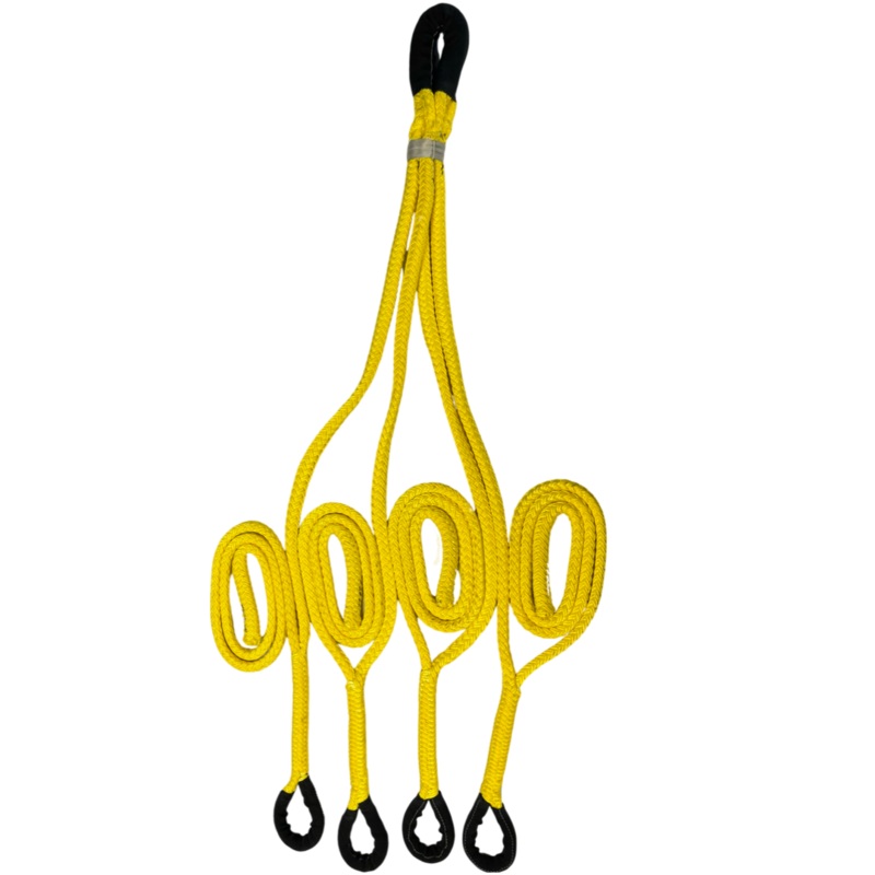 5/8" LPX 12 Strand Polyester Hollow Braid Adjustable 4 Legged Sling for Pad Mount Transformers 6'-8'