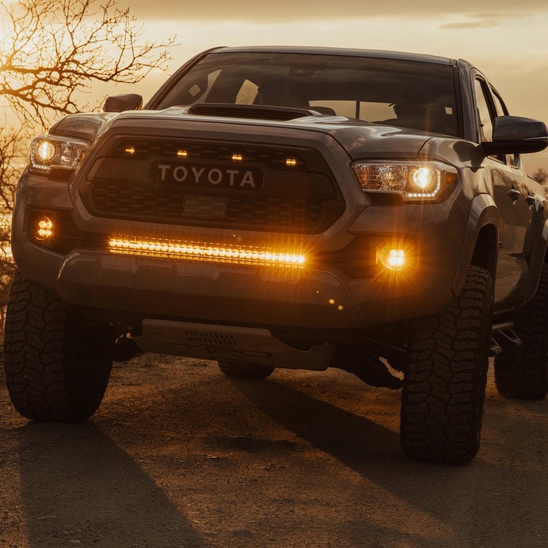 Heretic Behind The Grille 30 Inch Light Bar Amber Lens For Toyota Tacoma